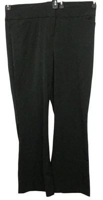 Maurices 15/16R pants black hook closure spandex stretch straight leg - Image 1 of 4