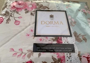 DORMA ELSIE COLLECTION FLORAL COTTON SATEEN EURO PILLOWCASE - Picture 1 of 3