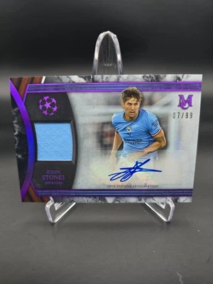 2022-23 Topps Museum Champions Autograph Relic Amethyst JOHN STONES 7/99 - Image 1 of 3