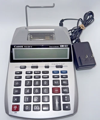 Canon P23-DHV Printing Calculator with AC Adapter - Tested Works Office - Image 1 of 4