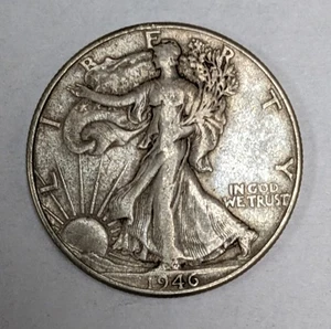 1946 P Walking Liberty Silber Half Dollar - Bild 1 von 3