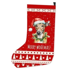 Greyhound Gifts Dog Christmas Stocking, Greyhound Dog Christmas Decorations  - Picture 1 of 8