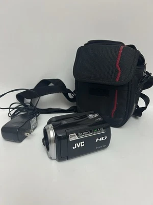 JVC Everio GZ-HM320BU HD Camcorder 20x Zoom w/ Extras Free Shipping! - Image 1 of 4