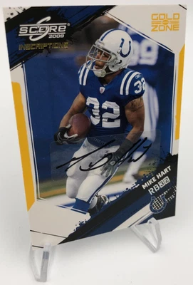 MIKE HART AUTO RARE/50 GOLD ZONE Card 2008 Score INSCRIPTIONS #129 MICHIGAN COLT - Image 1 of 4