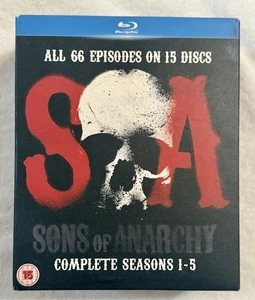 Sons of Anarchy Complete Seasons 1-5 Blu-ray Disc 2013 15-Disc Set - Picture 1 of 12