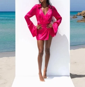 Rat & Boa Dress Size XS Paloma Mini Pink Long Sleeved Extra Small Short Fuchsia - Picture 1 of 9