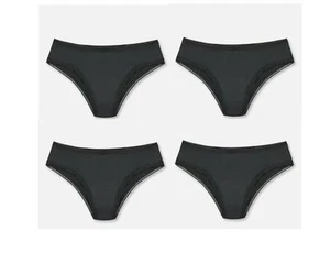 Thinx Cheeky Period Underwear - FSA HSA Approved Holds 1 Tampon, Black, 3XL 4 PK - Picture 1 of 2