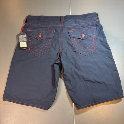 TRUE RELIGION BOARD SHORTS SURF TRAJES DE BAÑO BAÑADORES Azul 36 Foto 1 de 4