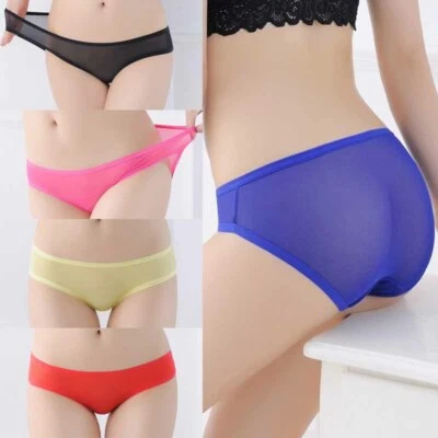 5 Pack Damen Sexy Höschen Durchsichtig Slips Unterwäsche Niedere Taille Dessous - Bild 1 von 4
