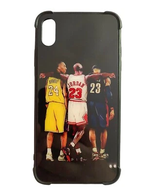 For iPhone XS Max Case TPU Black Basketball Players Bryant Jordan James - Image 1 of 3
