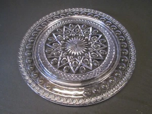 Rare Imperial Glass CAPE COD 72 Birthday Candle Holder Rim Edge CAKE PLATE Clear - Picture 1 of 7
