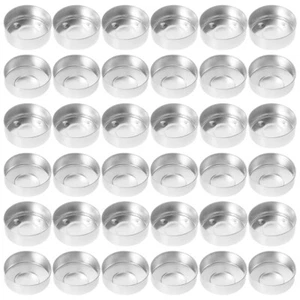  50Pcs Aluminum Tea Light Tins Cups Tea Light Empty Cases Containers for Candle - Picture 1 of 12