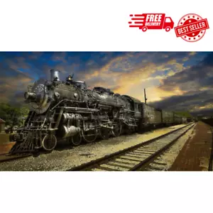 Jigsaw Puzzles 1000 Pieces for Adults - Train Landscape - Wooden Puzzle - Unique - Picture 1 of 8