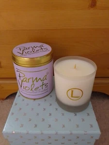 Lily Flame. Parma Violets Glass Candle In Tin. Luxury Gift.  Brand New. - Picture 1 of 8