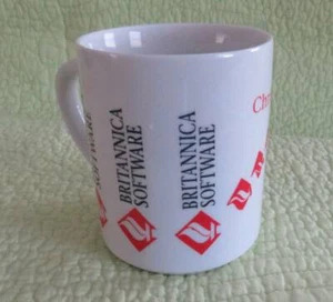 Vintage 80's/90's BRITANNICA Software MUG Cup *Chris* Computer Tech Memorabilia - Picture 1 of 7