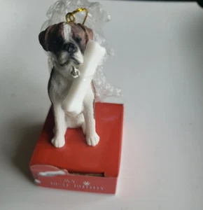 My Best Buddy Boxer Perro Ornamento Navidad Vacaciones 3" Nuevo (D13) - Imagen 1 de 12
