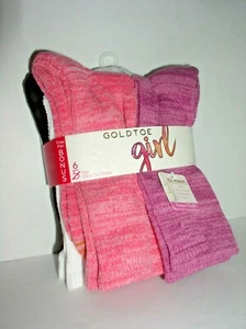 Gold Toe Girls Space Dye Athletic Crew Socks Size L 4-10 Girls' Shoe SZ 2-10.5 - Picture 1 of 6