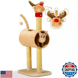 Erinnyees Christmas Cat Tree Tower, 39 Inches Cat Tree with Sisal Scratching - Picture 1 of 5