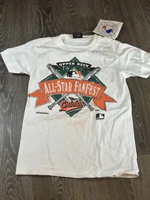 Vintage Deadstock 1993 MLB All Star Game Upper Deck Fan Fest Shirt Youth Medium - Image 1 of 4