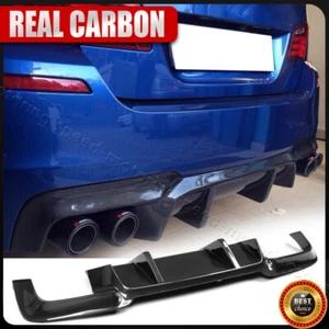 Alerón labial difusor parachoques labio trasero de fibra de carbono apto para BMW F10 M5 2012-2016 - Imagen 1 de 12
