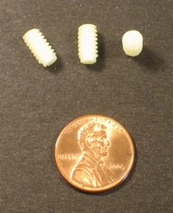 FLAT POINT SET SCREWS #10-24 x 5/16" LENGTH, NYLON, SLOTTED DRIVE - Picture 1 of 2