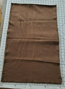 Brown Wool Fabric Piece Remnant 18 x 58 Crafts Penny Rugs Ornaments - Picture 1 of 3