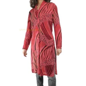 TIANELLO Soul of Africa Talla XS Mujer Impreso Colorido Creek Long Duster Topper - Imagen 1 de 10