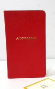 Address Book Pocket Size Leather 3x5" Soft Cover Graphic Image List$40 RED - Picture 1 of 9