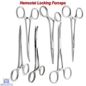 Pinzas de bloqueo de abrazadera de arteria hemostática Alicates quirúrgicos de mano instrumento - Imagen 1 de 9