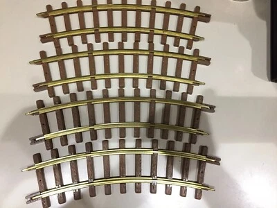 4- Rare Brown Brand New- New Bright Holiday Express Curved TRACK 380 Series - Image 1 of 2