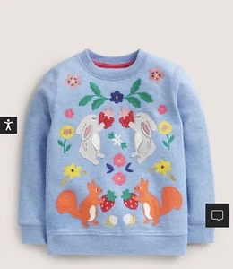 NWT Mini Boden Cosy Appliqué Sweatshirt - Picture 1 of 23