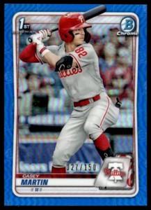 2020 Bowman Draft Chrome Blue Casey Martin R10 Philadelphia Phillies #BD-73