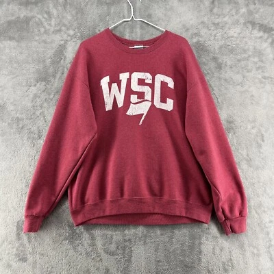Wayne State College Sudadera Mujer Grande Rosa Pullover Retro Jerzees WSC Foto 1 de 4