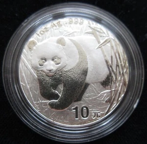 MDS CHINA 10 YUAN 2001 "PANDA - TEMPEL DES HIMMELS", SILBER #Z - Picture 1 of 2