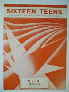 SIXTEEN TEENS Sheet Music THE ROVER BOYS 1956 - Picture 1 of 2