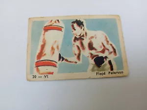 BOX BOXING Vtg FLOYD PATTERSON STICKER CHOCOLATE CARD YUGOSLAVIA - Picture 1 of 3