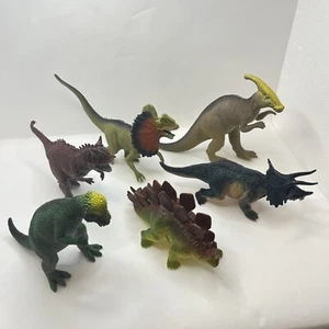 Lot of 6 Dinosaur Animal Toy Figures From Boley Good Condition 6-8” Long (Lot B) - Picture 1 of 8