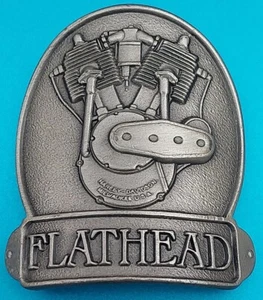 INSIGNIA DE CABEZA PLANA DE HARLEY DAVIDSON MEDALLÓN EMBLEMA VTG. ESTE ES #9 NUEVO Y NUMERADO - Imagen 1 de 11