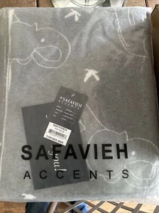 SAFAVIEH Ella Knit Throw Blanket | Grey | Elephant Fast Shipping - Picture 1 of 2