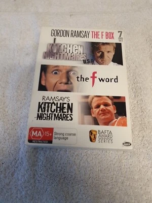 Gordon Ramsay - The F Box (DVD 7-Disc Set) Kitchen Nightmares, F Word, vgc - image 1 of 4