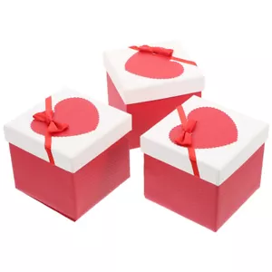 3Pcs Small Gift Box Paper Gift Box Bridal Wedding Birthday Gift Box Party - Picture 1 of 11