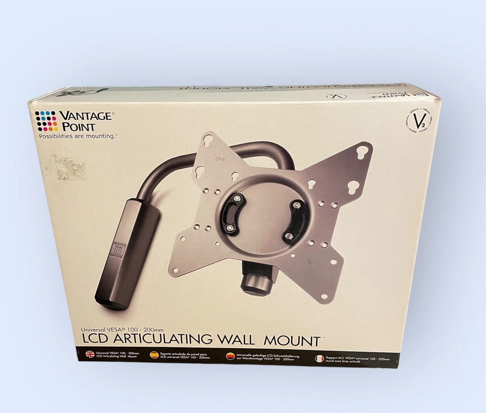 Vantage point AX2AWL01-S 22" to 50" Articulating LCD TV Wall Mount (Silver) - Image 1 of 4