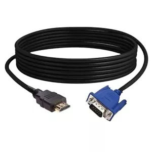 3m HDMI to VGA Cable Gold Plated Cord HDMI Male to VGA Male 15 Pin Adapter Lead - Picture 1 of 8