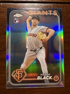 Actualización cromada Topps 2024 Mason Black RC cromo refractor Gigantes novato - Imagen 1 de 6