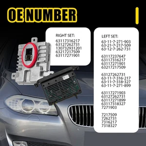 Xenon Ballast Bulb LED Module Diode Kit LH+RH 11-2013 for BMW 5 Series 528i 535i - Picture 1 of 15