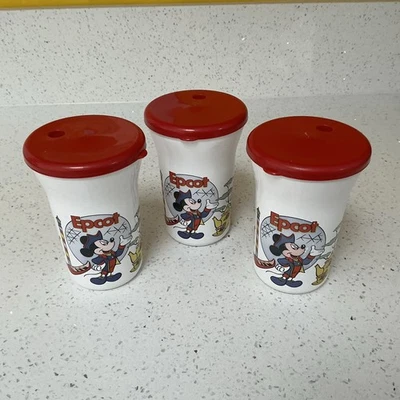 Vintage Disney Epcot 3 Plastic Drinking Cups Mickey/countries 1993 VGC - Image 1 of 4