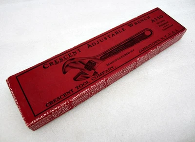 Caja de llaves ajustables vintage Crescent Tool Co 10" A110 Jamestown NY EE. UU. Foto 1 de 4