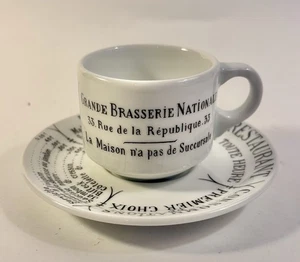 Pillivuyt Brasserie Espressotasse & Untertasse Made in France EUC - Bild 1 von 9