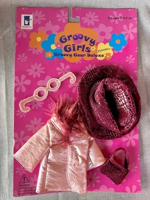 Groovy Girls Gear Deluxe ' Pinkadelic' Outfit Accessories Pack Hat Coat Purse - Image 1 of 4