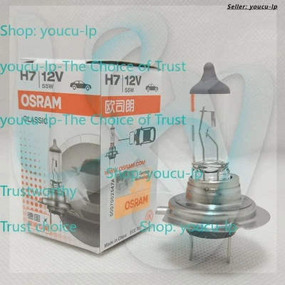 Lâmpada clássica de halogênio para carro Osram H7 12V55W Px26d 64210 - Imagem 1 de 4